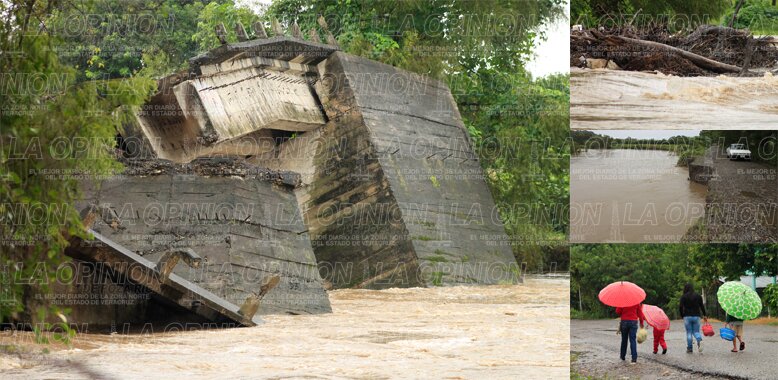 Se desborda brazo del río Tecolutla